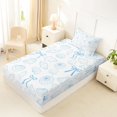 thumbnail image 4 of Manfei Coastal Bow Twin Sheets,Seashell Line Bedding,3 Pieces,1 Flat Sheet,1 Fitted Sheet and 1 Pillowcase, 4 of 6