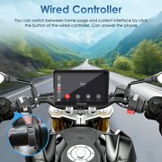 Carpuride Motorcycle Carplay Screen with BM05 Mount Wireless Android Auto, 7 Waterproof Touchscreen,, Dual Bluetooth, Wired Controller, Navi (W702S Pro)