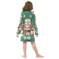 thumbnail image 7 of FORMRS Niños Bathrobe Unisex Hooded Robe Soft Plush Pajamas Sleepwear, Size 7-9T, Cute Christmas Pattern, 7 of 7