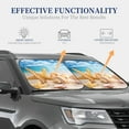 thumbnail image 4 of Sikiie Beach Starfish Shell Print Foldable Car Windshield Sun Visor, Car Window Sunshade Suitable for Sedan, SUV and Truck Car Accessories-Large, 4 of 6