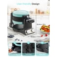 thumbnail image 3 of FOHERE 2-in-1 Omelette Maker&Waffle Maker, 1400W Omelet Waffle Maker 180&deg; Flip, Adjustable Browning Control, Non-Removable & Nonstick Pans, Make, 3 of 9