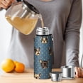 thumbnail image 4 of 20 Oz French Bulldogs Blue Coffee Tumbler Double Wall Insulated Stainless Steel Water Bottle | Metal Reusable Thermoses Flask with Cup Cap | Leak & Sweat Proof with Anti-Dust Lid, 4 of 7