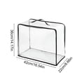 thumbnail image 2 of Tunhigl Clear Clothes Storage Bags, 50L Blanket Storage Containers with Heavy Duty Zipper, Foldable Moving Bags, Closet Organizers for Bedding, Clothing, Comforters, 2 of 6