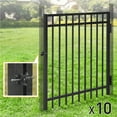 thumbnail image 2 of Fencer Wire Pack of 10 Heavy Duty Flat Top Fence Gate, 4FT Height x 4FT Width Outdoor Fence Gate, Anti-Rust Steel Gate for Fencing Barrier, Decorative Garden Gate for Residential, Yard, Pool, Patio, 2 of 9