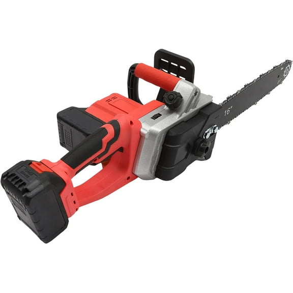 TBVECHI 1800W Chainsaw 16Inch Cordless Chainsaw, Handheld Cordless Battery Chain Saw for Farm Garden and Ranch Sawing Cutting, 2 x 15000mAh Batteries & Charger Included