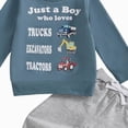 thumbnail image 4 of Gerichy Toddler Baby Boy Clothes Fall Winter Outfits Truck Printed Long Sleeve Sweatshirt Tops Joggers Pants Set Sweatsuit 12 18 24 Months 3T 4T 5T, 4 of 4
