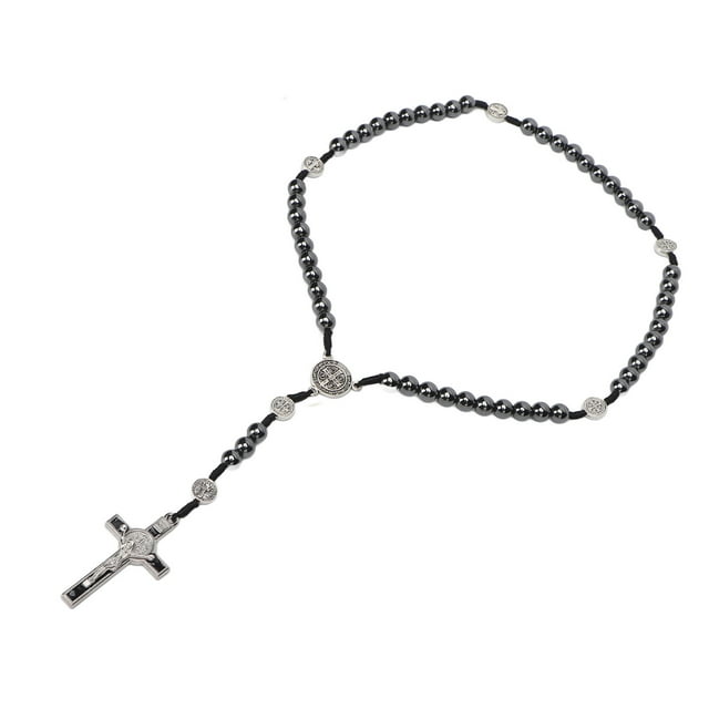 Rosario Católico Hermoso Rosario Collar Obsidiana para Regalos ANGGREK Otros