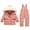 41 Watermelon Red, variant on guisaled Infant Snowsuit Girl 2pcs Winter Puffer Jackets and Snow Overalls Snow Suits Solid Windproof Waterproof Ski Suits for Baby