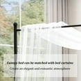 thumbnail image 6 of alazyhome Queen ​Size Metal Canopy Bed Frame, Modern Design, Black, 6 of 7