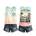 thumbnail image 4 of HCYSFG Womens Life Is Too Short Letter Tank Tops V Neck Sleeveless Humorous Beach Theme Relaxed Fit Cami Tops Casual Shirts, 4 of 4