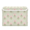 thumbnail image 7 of Yayeee Collapsible Cube Storage Bin with Lid Fabric Closet Decorative Basket with Handles, Green Wildflowers Pattern, 7 of 7