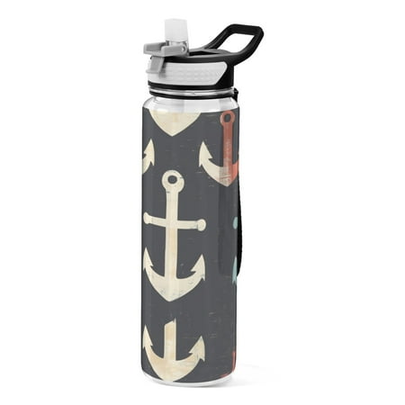 

Sports Water Bottle 1000ML Tritan Food Grade Clear Water Bottle Fitness Outdoor Sports Bike Coloured Anchor