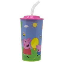 Peppa Pig 16 oz PP Sports Tumbler w lid and straw 36pg- 2PCS