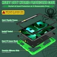 thumbnail image 3 of Dteck Case for iPad Pro 11 inch 4th/3rd/2nd/1st Gen/iPad Air 4th/5th Gen 10.9",Shockproof Rugged Rubber Kids Friendly Case Pencil Holder Stand Cover for iPad Pro 11 2022/2021/2020/2018,Green+Black, 3 of 8