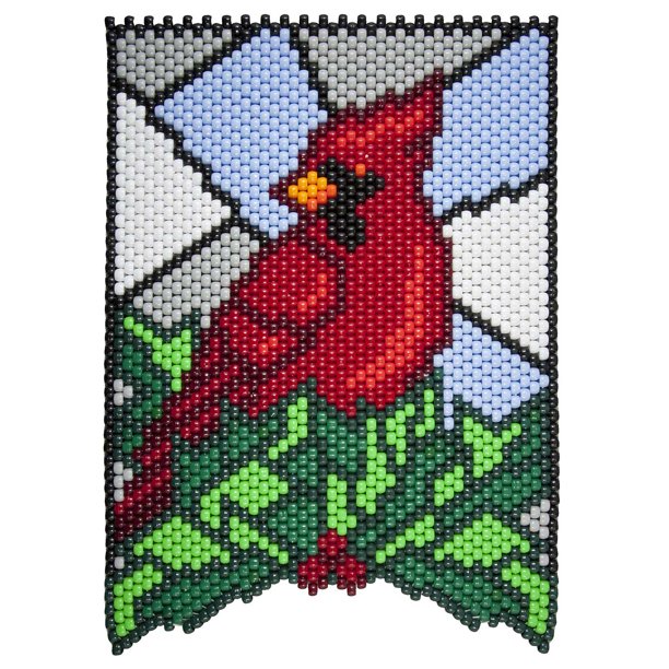Herrschners® Stained Glass Cardinal Beaded Banner Kit