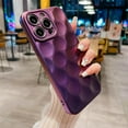 thumbnail image 2 of for iPhone 13 Pro Case for Women Men, 3D Honeycomb Pattern Bump Feel, Thin Slim Soft Back Cover Raised Camera Protection Phone Case for iPhone 13 Pro (6.1") - Purple, 2 of 7