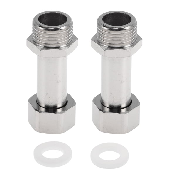 Unique Bargains Copper Electroplated Pipe Fittings 1/2"Female x 1/2"Male Internal External Threaded Union 2.76" 2 Pcs