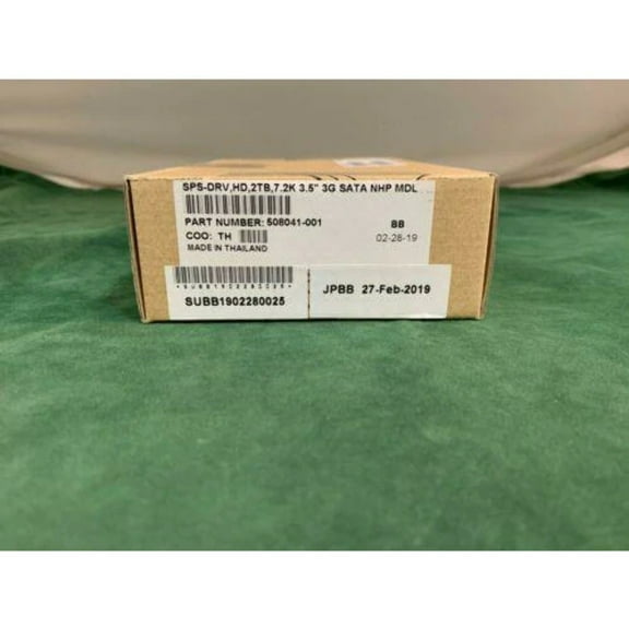 HD HP 508041-001 (507774-B21) - SPS-DRV,HD,2TB,7.2K 3.5 3G SATA NHP MDL