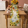 thumbnail image 2 of Summer Sunflowers Table Runner 72 Inches, Country Botanical Budding Flowers Bed Runner Dresser Scarves Tabletop for Indoor Outdoor Parties/Ceremony/Banquet, 18" x 72", 2 of 9