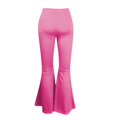 thumbnail image 6 of Pink Leggings for Women Ladies Solid Color High Waist Slim Fit Casual Flared Pants Trousers Woman Pants Clearance, 6 of 6