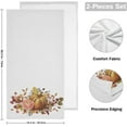 thumbnail image 2 of SKYSONIC 2 Pack Thanksgiving Floral Hand Towels, 28.3"x 14.4" Ultra Soft and Absorbent Autumn Pumpkin Decorative Fingertip Towels for Home, Bathroom, Kitchen, 2 of 5
