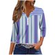 thumbnail image 2 of Fiudx Ofertas Flash Artículos En Oferta Blusa de Manga 3/4 Corta Estampada a La Moda para Mujer, Blusa Informal con Cuello Redondo, 2 of 5