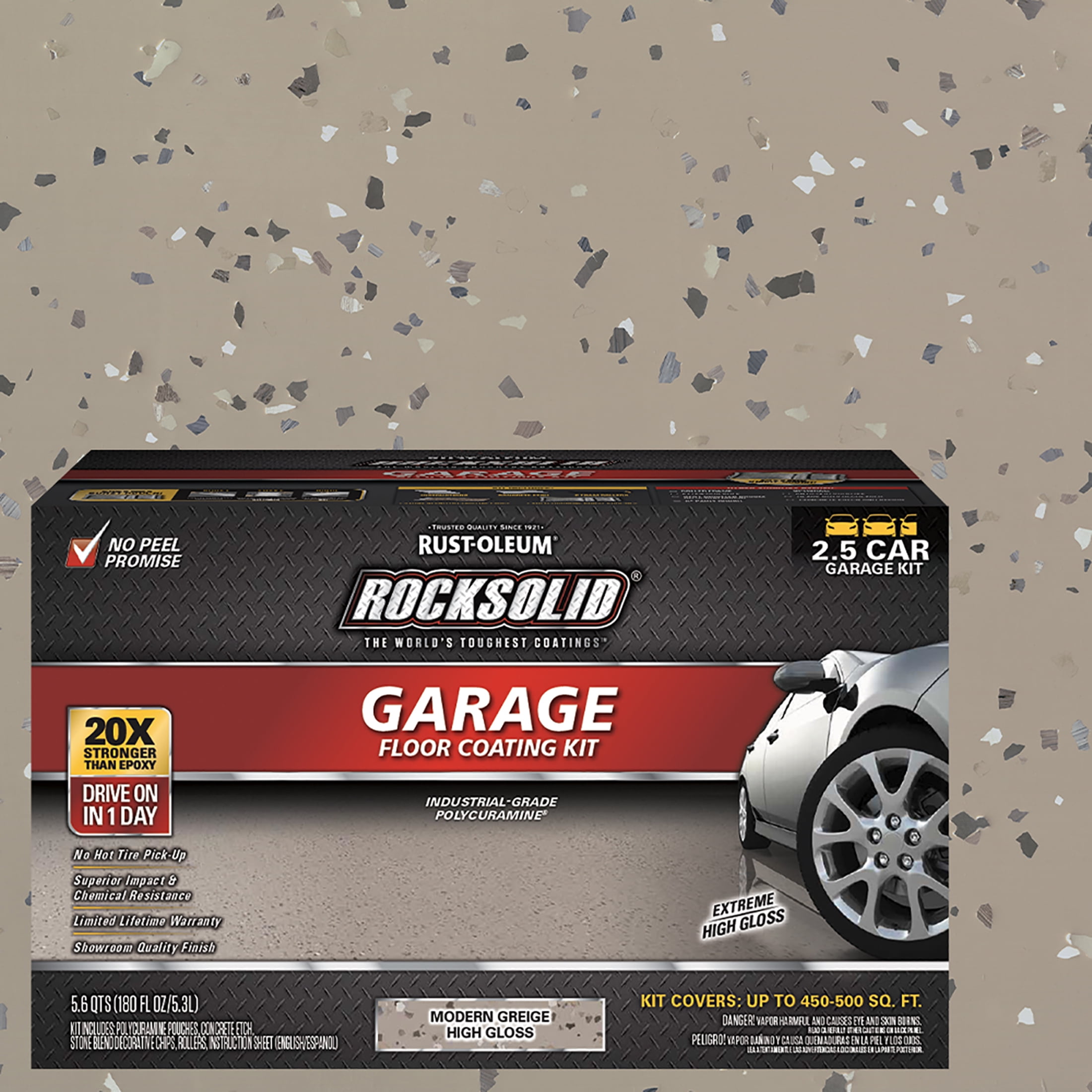Modern Greige, RustOleum RockSolid Garage Floor Coating Kit381087