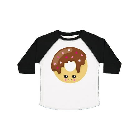 

Inktastic Kawaii Donut Donut With Hearts Chocolate Donut Gift Toddler Boy or Toddler Girl T-Shirt