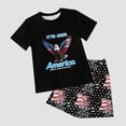 thumbnail image 6 of Staki 4th of July Outfits 4th of July Baby Girl Outfit Toddler Fourth of July T Shirts Stars and Stripes Shorts Red White Blue Clothes Set 2-9Y 10-12Y(Black,3-4 Years), 6 of 7