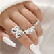 thumbnail image 3 of Punk 3pcs/set Chunky Irregular Cuff Rings for Women Geometric Adjustable Open Finger Nail Rings Fashion Statement Jewelry Girls, 3 of 4