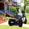 thumbnail image 3 of UHOMEPRO Kids 12 Volt Ride On Toys Police Car with Remote Control, Black, W13962, 3 of 10