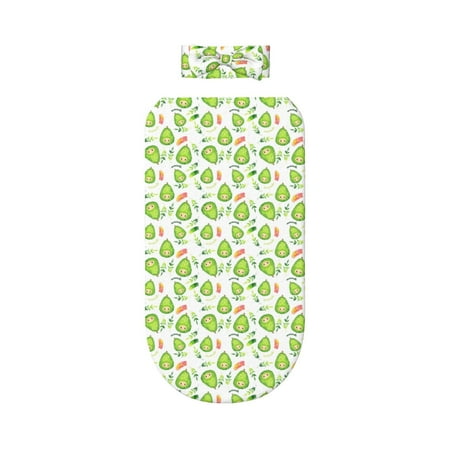 

Lafuoo Kawaii Avocado Pattern 0-6 Months Newborn Swaddle Bag Headband Set for Girls Clothes Baby Care Products