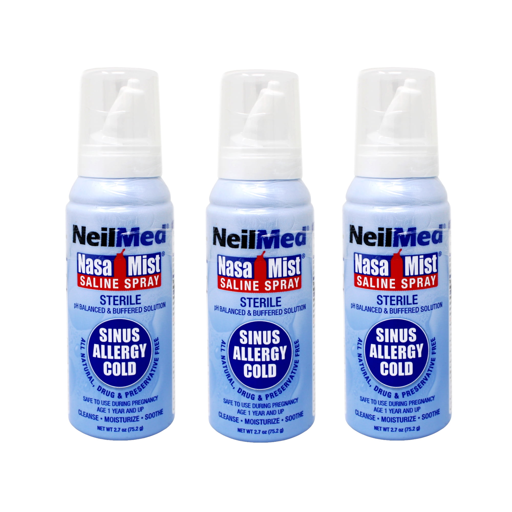 Nasamist Saline Spray Isotonic 75 ml (Pack of 3)