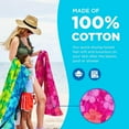 thumbnail image 3 of Kaufman - Colorful Hibiscus Beach Towels | 100% Cotton with Ends Hemmed | 30" x 60" | Colorful Soft & Absorbent Pool Towels for Adults and Kids | Fiber Reactive | 4 Pack, 3 of 8