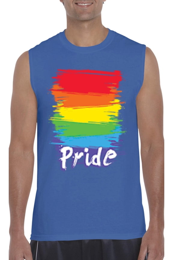 - Men's Graphic T-Shirt Sleeveless, up to Men Size 3XL - Rainbow Pride