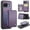 Purple, variant on Decase for Google Pixel 9A Case (6.3") 2025, PU Leather Magnetic Phone Case with Removable Magnetic Wallet Purse, Compatible with Mag Safe, Lightweight Protective Slim Thin Cover,Purple