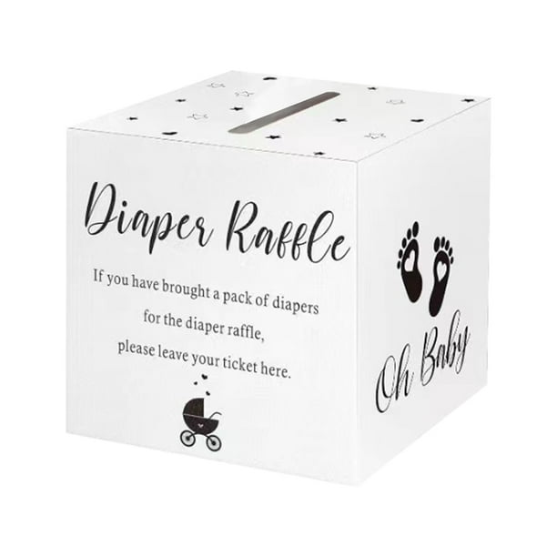 Tarjetas De Rifa De Pañales Con Caja, Juego De Invitaciones Para Baby Shower, 50 Boletos, Cartón, Decoración Para Fiesta De Revelación De Género,Vsgery