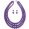 thumbnail image 1 of Collar de múltiples capas con cuentas exageradas para mujer con diseño de perlas de moda, 1 of 6