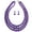 Purple, variant on Pearl Fashion Exaggerated Women's Beaded Collarbone Multi-Layered Necklace-Purple