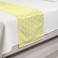 thumbnail image 2 of Geometric Bed Runner, Modern and Simple Pattern with Abstract of Squares and Direction Pointers, Decorative Accent Bedding Scarf for Hotels Homes and Guestrooms, Twin, Yellow and White, by Ambesonne, 2 of 2