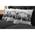 thumbnail image 2 of Ambesonne Victorian Throw Pillow Cover 4 Pack, Antique Floral Arch, 18", Black White, 2 of 6