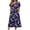 Blue Floral DH719, variant on Short Sleeve Dress for Women Boho Beach Dresses Aline Midi Sundress with Pocket Casual Loose Shift Dress Summer Floral Tshirt Dress