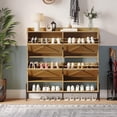 thumbnail image 2 of Shoe Cabinet with 4 Flip Drawers, Freestanding Shoe Storage Organizer with Adjustable Shelves for Entryway, Living Room, Natural, 2 of 6