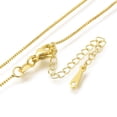 thumbnail image 2 of Brass Box Chain Necklaces for Women Real 18K Gold Plated 17.72~17.91 inch(45~45.5cm), 2 of 2