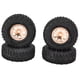 thumbnail image 1 of Llantas de goma de 1 pulgada, llantas de aleación de aluminio aptas para Axial SCX24 90081 AXI00001 AXI00002 1/24, 4 Uds., 1 of 8