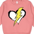 thumbnail image 3 of Inktastic Lightning Bolt Heart Toddler Sweatshirt, 3 of 4