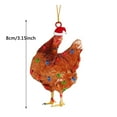 BSJJY Christmas Chicken Ornaments, 2024 Funny Chicken Rooster Hens with