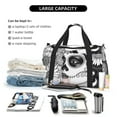thumbnail image 5 of Rocae Floral Sugar Skull Portrait Print Hand Travel Bag Travel Duffel Bag and Fitness Bag, Women's Waterproof Weekend Tote, Men's Travel and Fitness Essentials, 5 of 7