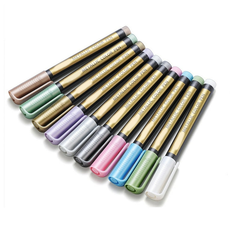 Metallic Markers Fine Point Pens Metallic Markers Marker Pens For Black  Paper 
