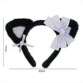 thumbnail image 6 of D-GROEE Women Headband Cat Ears Lolita Bow-knot Plush Hair-fixed Cosplay Cartoon Anime Anti-slip Lady Hair Band for Party, 6 of 8